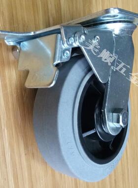 直销6寸重灰色型造胶T185PR导电人防静电储电子仓物流机械设备脚