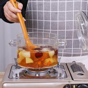 高硼硅陶玻璃煲面透明玻璃双把手汤锅煲汤炖锅家12用带加盖电热煮