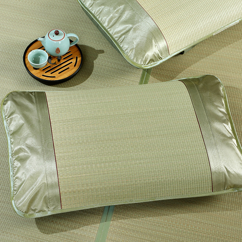 天然草席枕套夏季蔺草席枕头套单人学生枕芯套冰丝凉席枕片一对,床上用品,枕套,淘宝优惠券,粉丝福利购,淘宝优惠卷