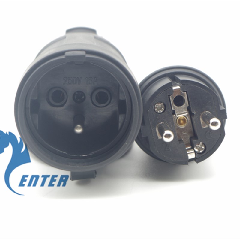 大功率橡胶工业插头插座法标/法式连接器 防水防爆对插16A250V