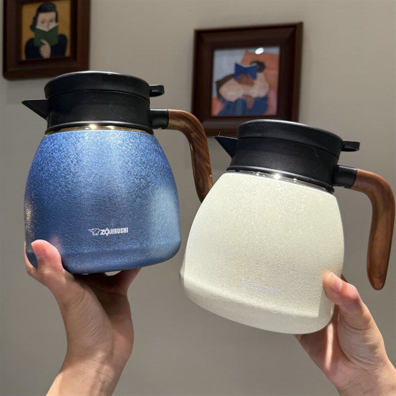 海外直邮ZOJIRUSHI/象印茶水分离焖茶壶陶瓷内胆保温壶便携泡茶壶