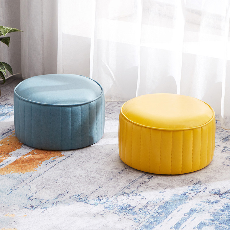 换鞋凳家用门口穿鞋凳小凳子软座皮墩子客厅沙发凳茶几凳矮凳圆凳