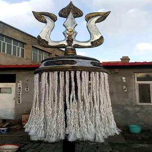 苏鲁锭苏力德蒙古包摆件道具蒙餐厅装饰品玻璃钢工艺成吉思汗战旗