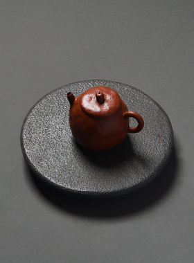 璞圆天然玄武岩石壶承 干泡石茶盘石茶台 养壶托茶海点心盘石托盘