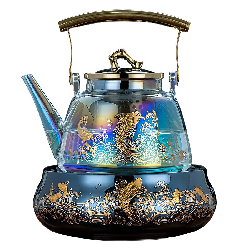 电陶炉煮茶器玻璃提梁壶茶具套装小型家用烧水泡茶茶壶耐高温