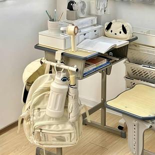 可调节书包挂钩可爱学校课桌桌边书桌侧边收纳钩子专用包包置物架