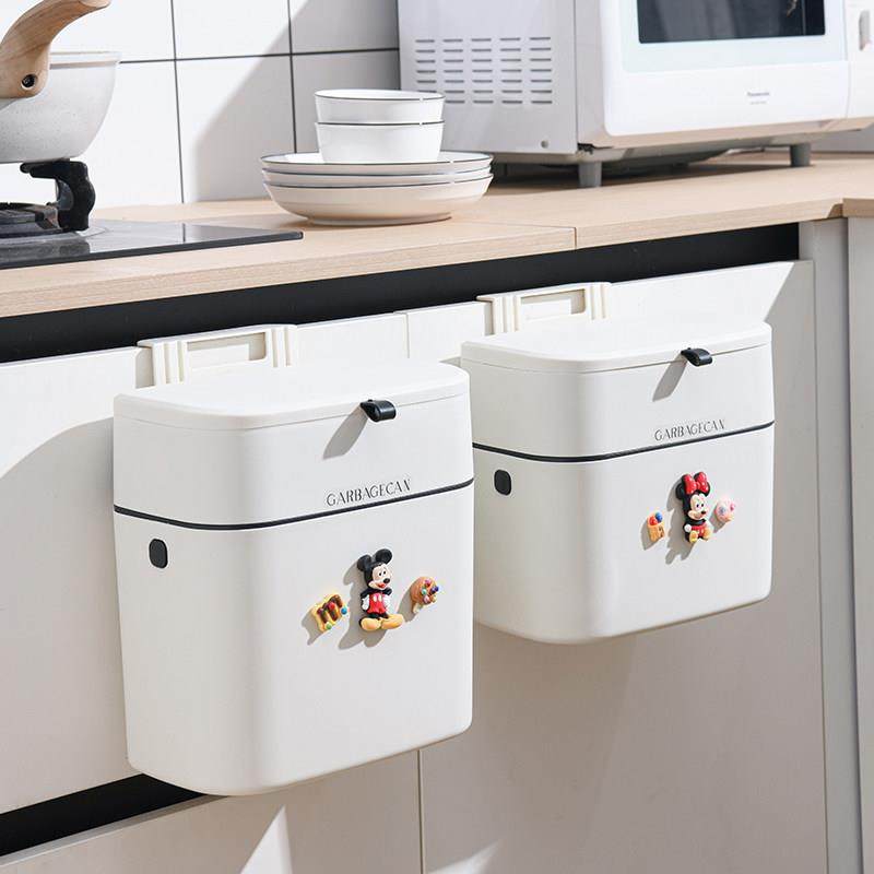 厨房垃圾桶挂式家用2025新款带盖子壁挂免弯腰高颜值可爱厕所专用