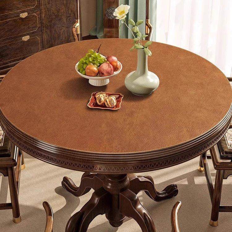 日本MUJIE圆形桌垫牛皮转盘小圆桌茶几桌垫防水防油免洗圆桌桌布,居家布艺,桌布,淘宝优惠券,粉丝福利购,淘宝优惠卷