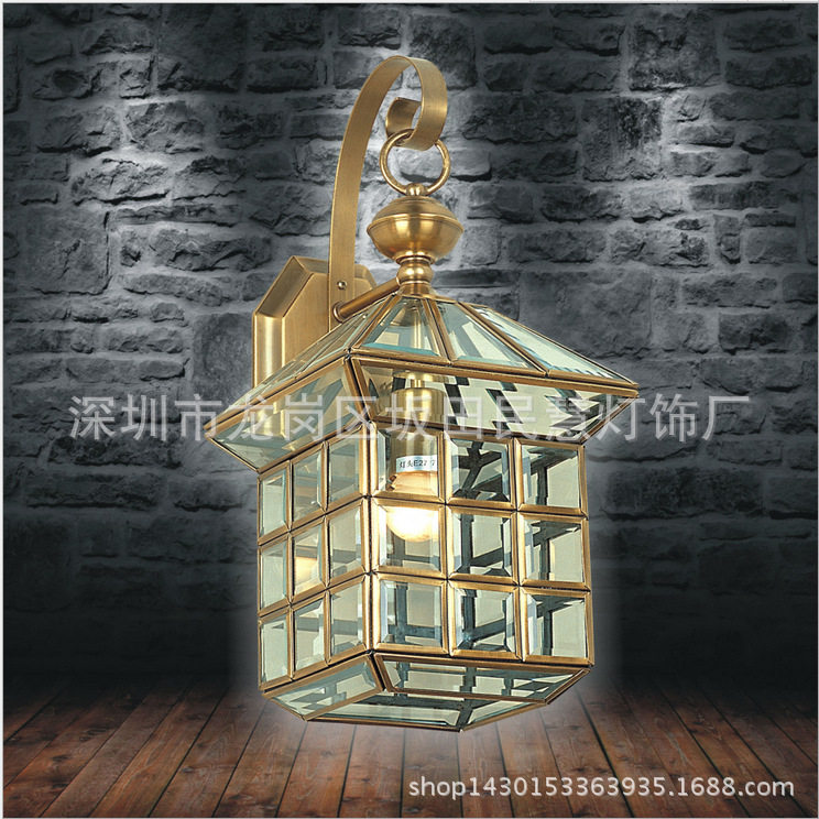 欧式全铜手工焊锡壁灯