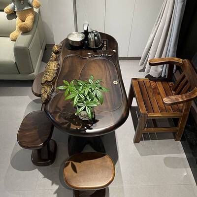 阳小茶实台木功夫76928茶台雕茶几原木茶台根新款特色茶海树桌根