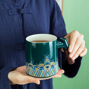 545潮国商礼品个性陶瓷杯办公个人务茶杯家用便携装礼品加印log套