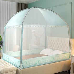 加密加高蒙古包蚊帐舍0.底99fJQfk/3m摔家用1.5米1.8m支架防有宿