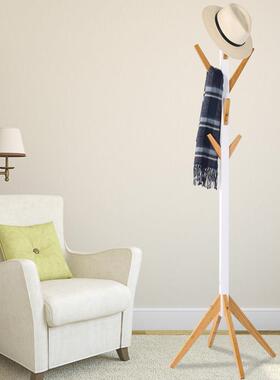 竹帽衣架实木衣架卧室厅多功能落63198地衣客架创简意易挂衣架