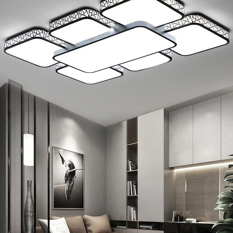 led吸顶灯2019新款客厅灯简约现代大气卧室灯长方形灯具灯饰吊灯