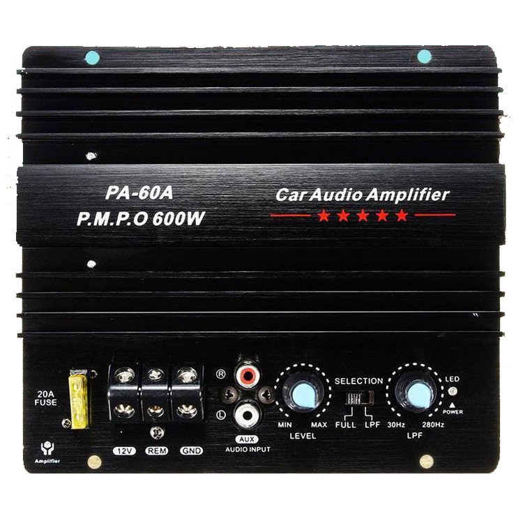 PA-60A12V汽车功放板600W低音