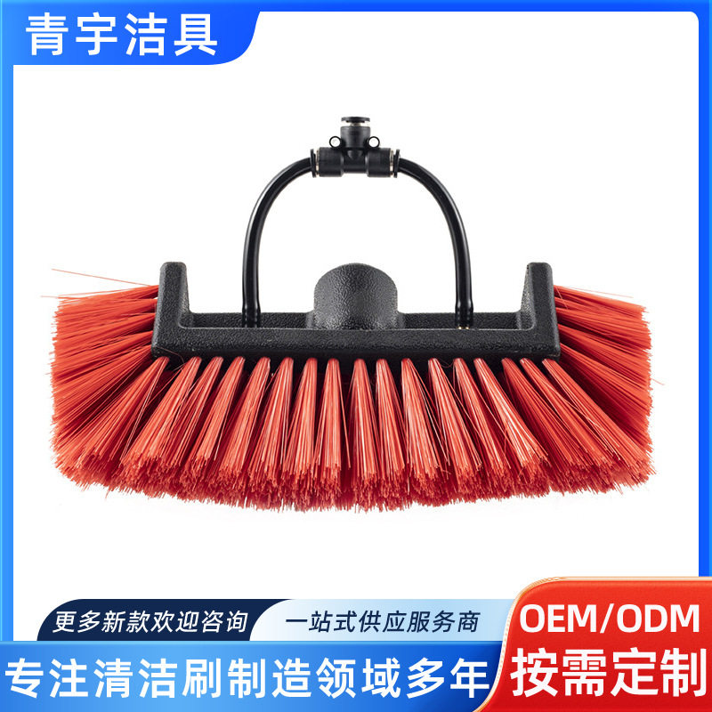 批发光伏板清洗工具通水刷擦玻璃加长刷洗门头外墙伸缩杆清洁刷