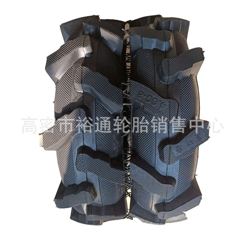 农用微耕机旋耕除草机人字轮胎4.00-8-10 手推车旋耕机轮胎配钢圈