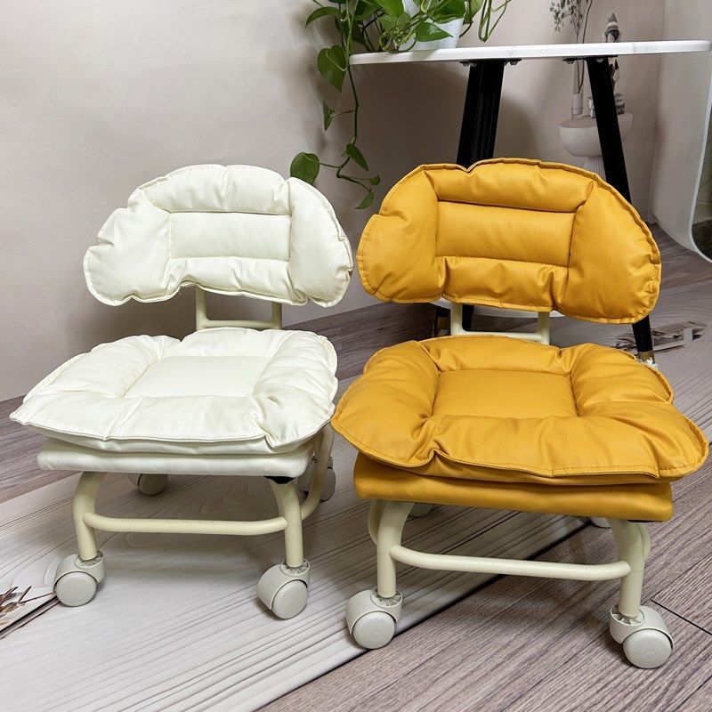万向轮小凳子小椅子家用靠背滑轮矮凳儿童大人软坐垫凳子小沙发,住宅家具,矮凳,淘宝优惠券,粉丝福利购,淘宝优惠卷