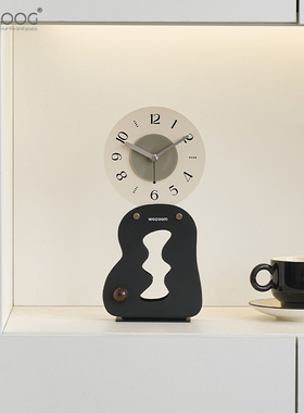 EMITDOOG办公桌面座钟书房卧室摆件客厅电视柜酒柜创意时钟装饰品