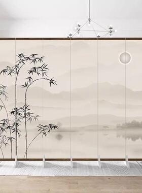 轻奢简约折叠屏风家挡用玄关公遮酒办室客厅店饭店隔断QYR可移动