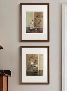 静物法式中国风客厅装饰画挂玄中古风书房关壁画卧室实画ZP-030木