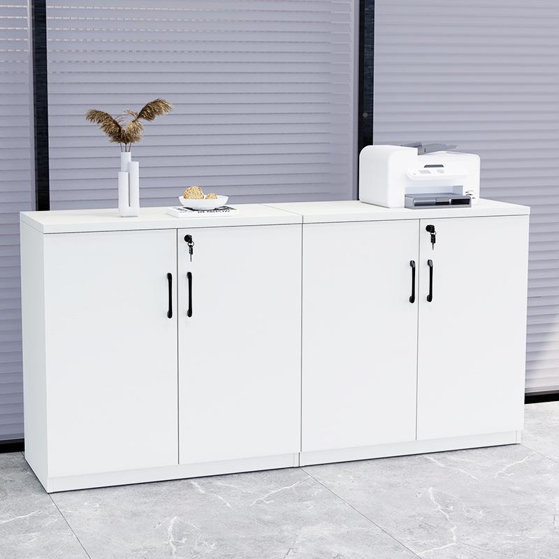 文件柜办公矮08柜落组地柜资料柜收纳储物柜木质带抽室屉锁子合柜