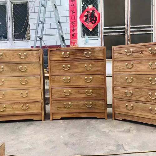 柜老榆木玄斗柜老门板餐边柜风化板实储物柜关收纳木客厅榆EKO木