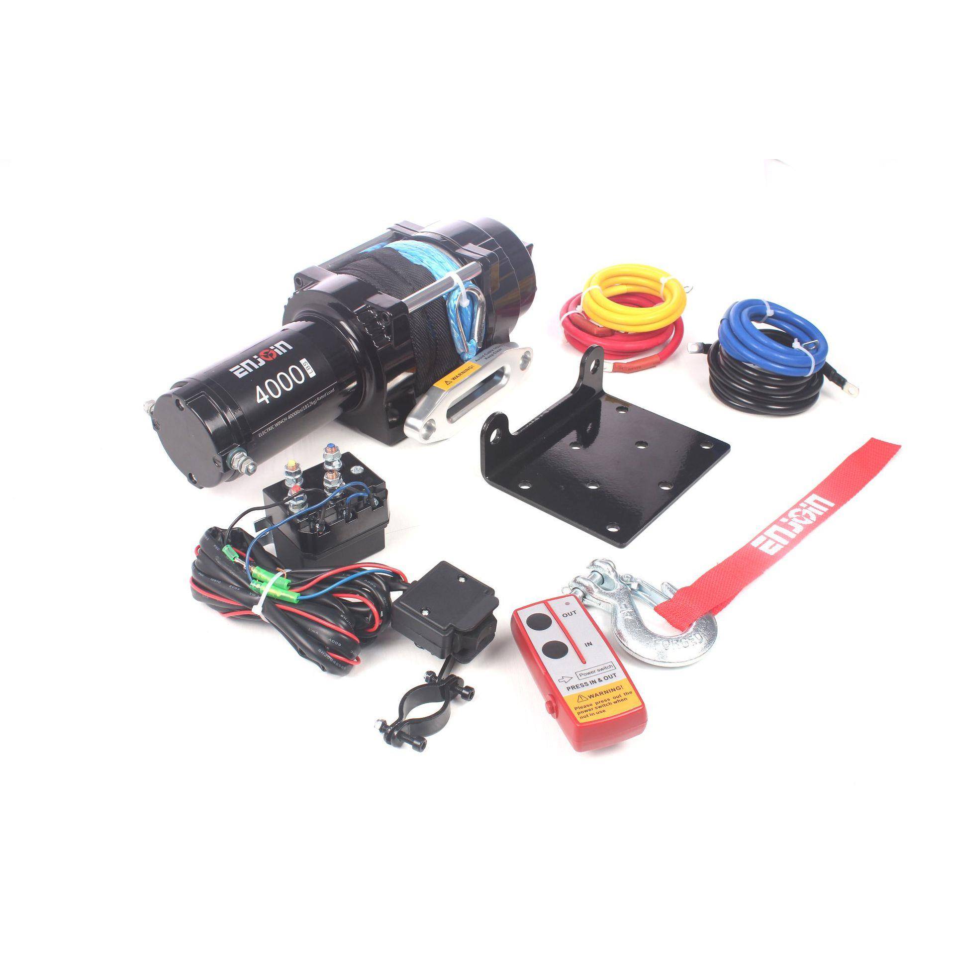 直销型XE-4000车牵引小绞盘电动4000磅带尼绳龙绞用盘拖车