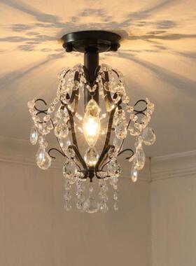 法YBM式水吸灯复古玄关楼梯轻顶围奢美式黑色吧台过道氛入晶户铁