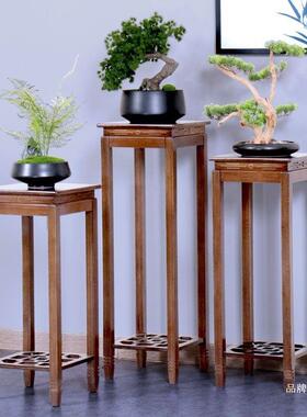 中式花架置物架实木花架仿子客厅家内用花盆69055架台室花几古花