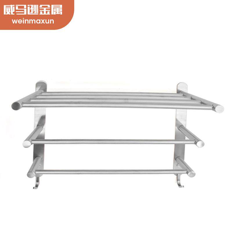 供三层毛架3直0不锈钢收纳毛巾浴巾巾挂钩挂杆卫生CZX间浴4室置物