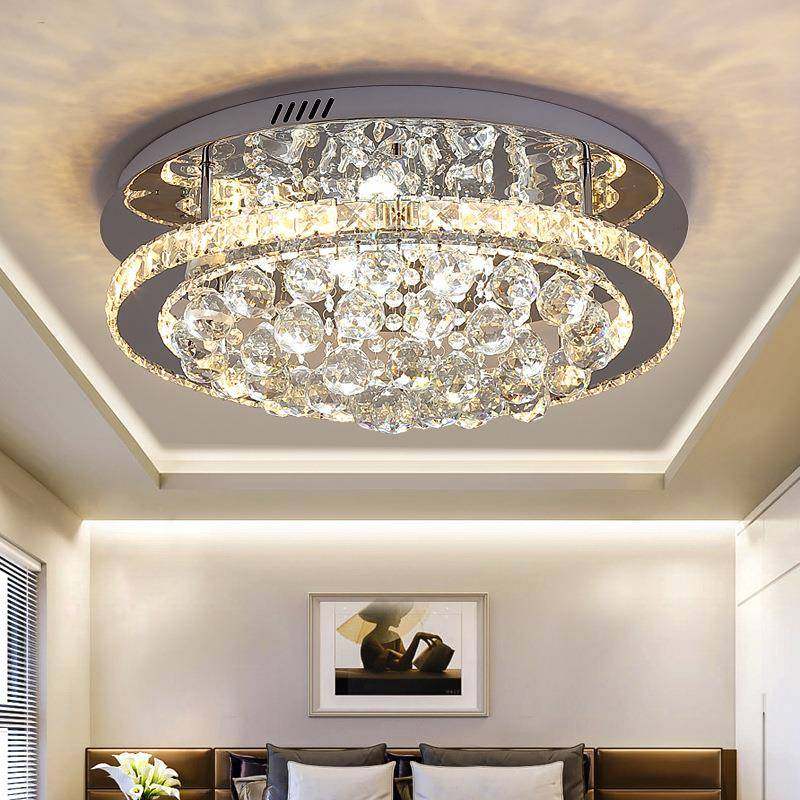 现代简约轻奢晶灯小客厅圆形吸顶灯l水浪漫温馨d79290主e卧室灯餐