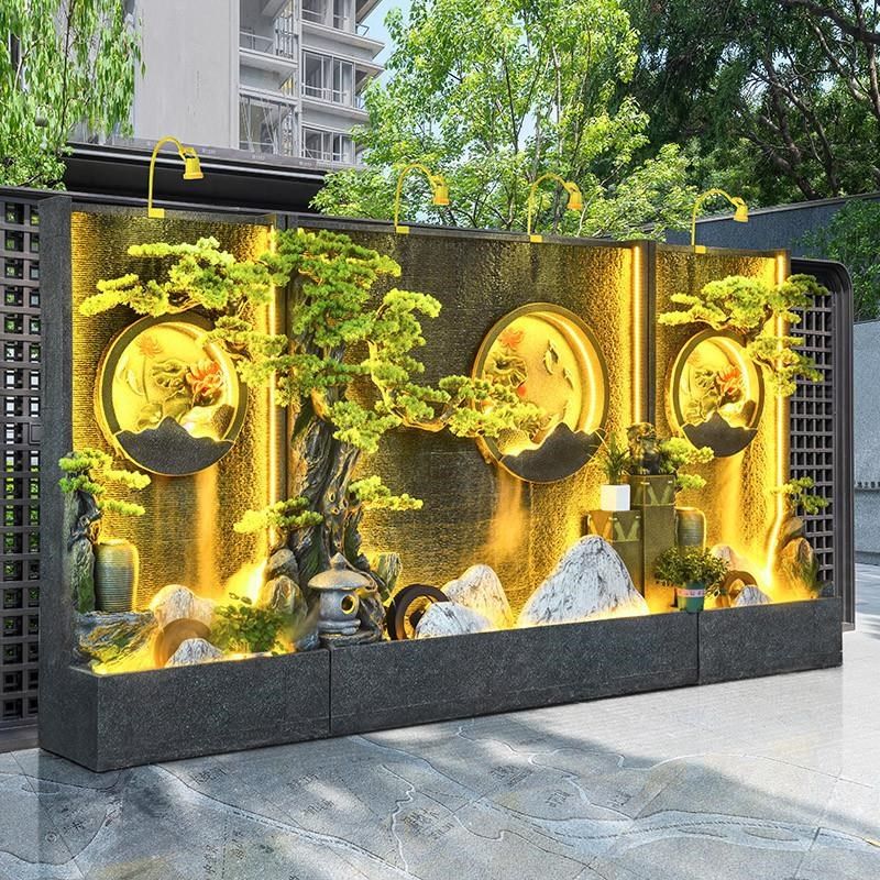 大型水幕墙流水假山喷泉景观酒店客厅屏风庭院别墅鱼池流水墙公司,家居饰品,装饰摆件,淘宝优惠券,粉丝福利购,淘宝优惠卷