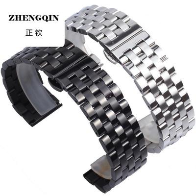 适用留梵表带男手表链代用伯爵万国阿玛尼精工不锈钢精钢表带20 2