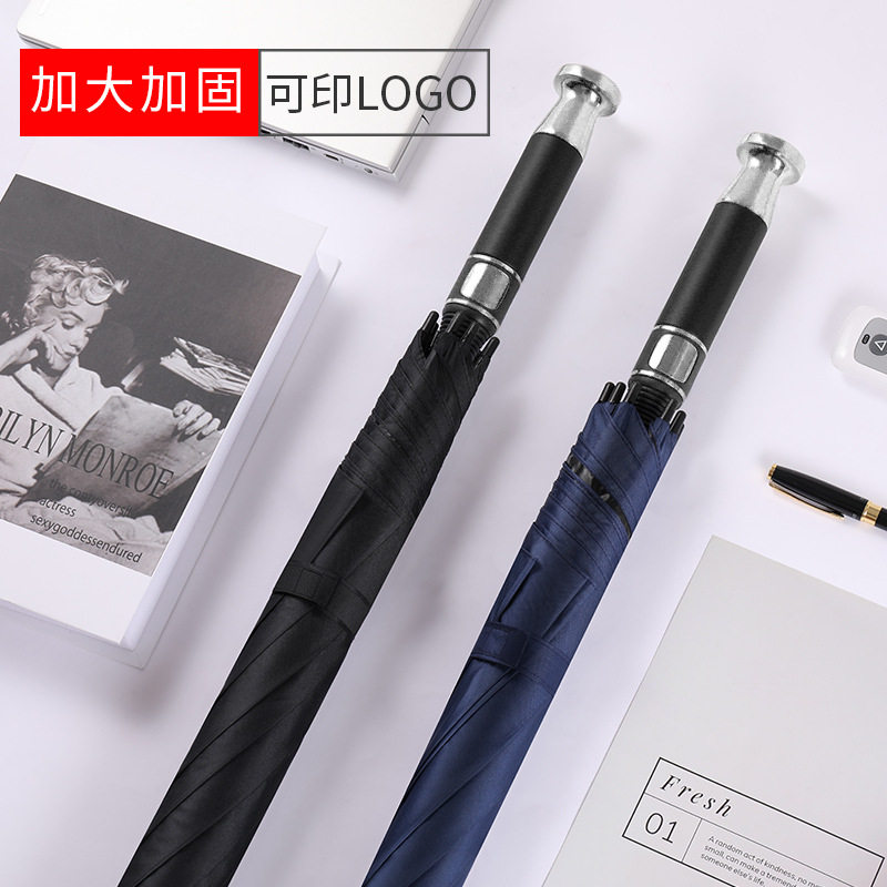 雨伞抗风暴自动长柄广告伞超大号加厚防晒男女双人高尔夫直杆伞