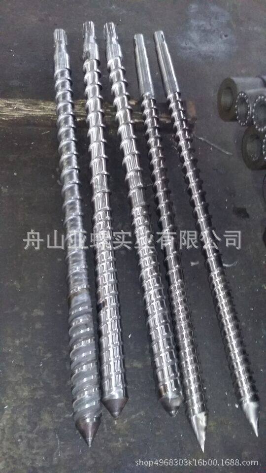 螺杆机筒双金属挤出机螺杆高硬度Φ70吹膜机螺杆挤出机螺杆料筒