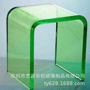 亚克力绿色U形热弯折弯凳