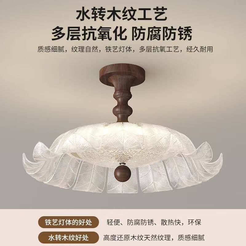 法式中古风复古卧室灯南洋风吸顶灯简约创意吊灯2025新款主卧灯具