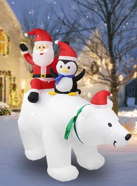 新款圣诞节充气具英33459尺带灯户外庭院7派对圣诞玩充气装饰品