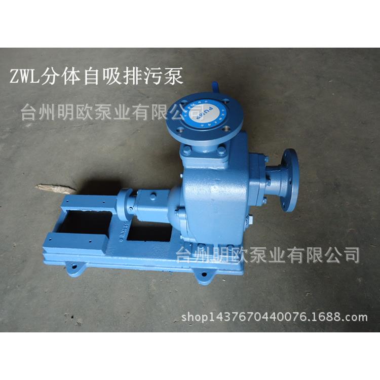自万民ZW系列K吸式无堵塞排污泵卧联体651污水泵三相380V1.5KW-15