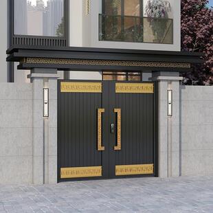 别墅村门院子户外庭院门电动折农无品牌/叠门铁门花园大门不锈钢