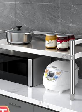 新品304不锈钢厨单层房面收纳架微波炉置物架烤箱柜隔AL7T65J6层