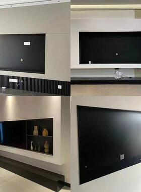 客厅轻30不锈钢嵌入4式电龛视壁金柜书柜钛色置xdr004物架不锈钢