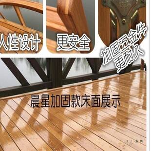 折化叠床单人双人用简RWO易便碳竹床1.2米1家.5租房捷午休午睡硬