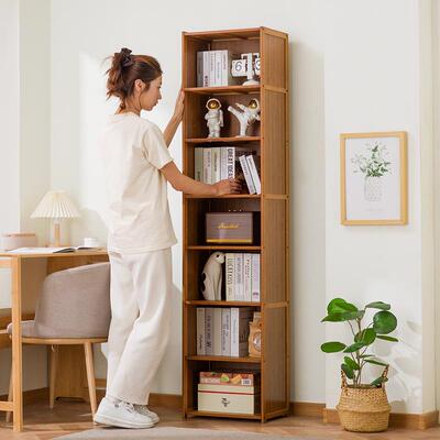 书架物落地简易家LOF用多架层客厅小儿书柜子置童储物柜收纳靠墙