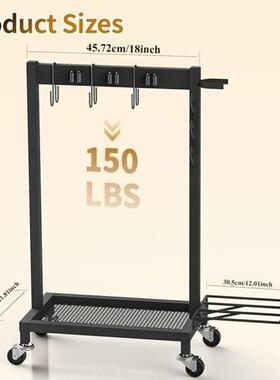 MRY可移拖动拖把架具子收纳架清工车阳台浴室扫把洁布架