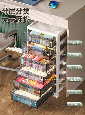 0层抽屉式文件SAB收纳柜1公室桌面多案层A4学生件桌底文具文架档