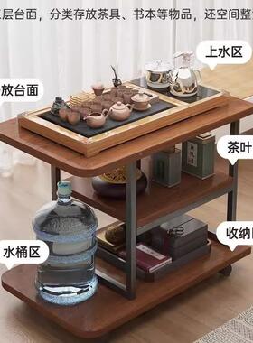 台沙发边几边OXE柜移动茶桌家柜用茶台茶水小茶几客小厅阳桌子侧