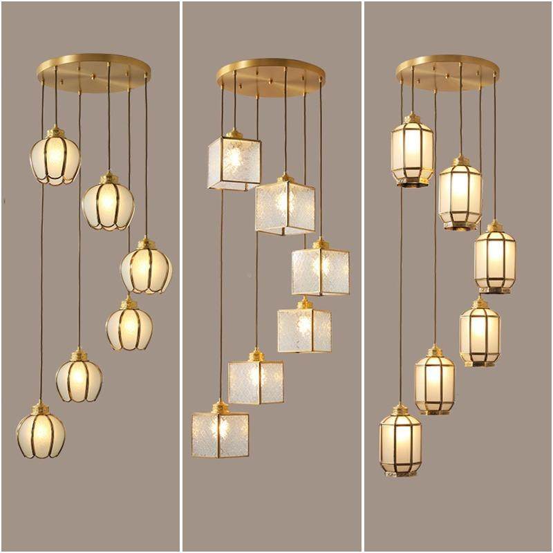 全铜新中厅式灯旋吊5005-TSF台转楼梯间过道灯玄关走廊吧餐卧室客