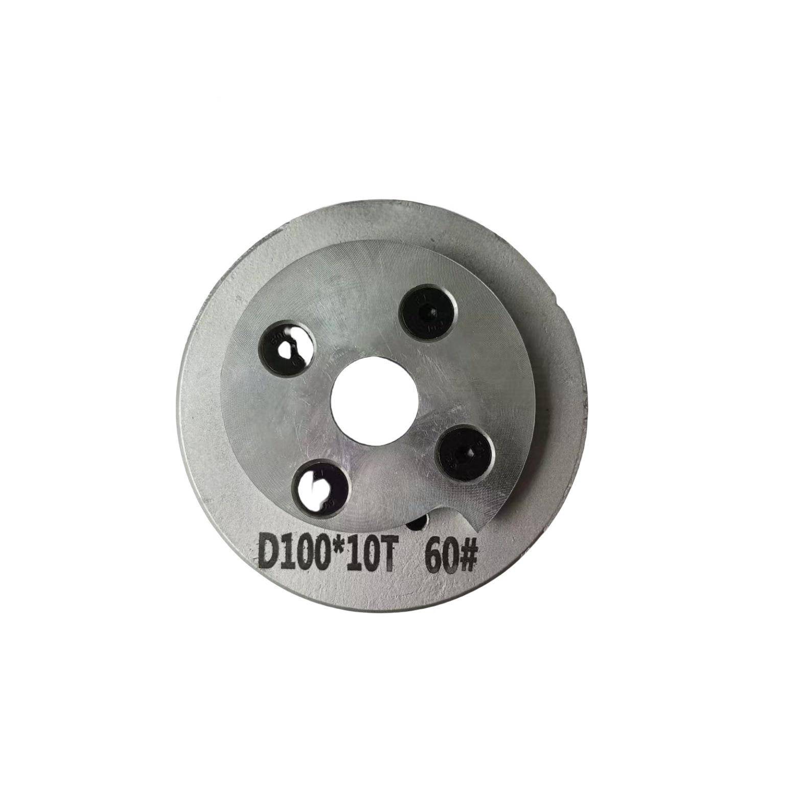 石材倒边机刚石蜗扣铝基体411091金0利0型4英寸打磨头磨盘牛锋耐